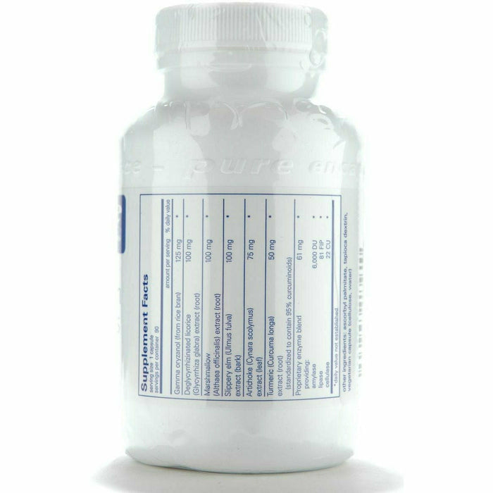 Pure Encapsulations Heartburn Essentials 90 capsules supplement facts label