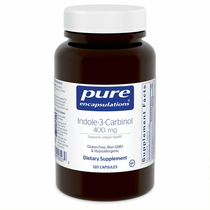Pure Encapsulations Indole-3-Carbinol 400 mg, 120 capsules, front of bottle