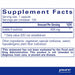 Pure Encapsulations Indole-3-Carbinol 400 mg 120 capsules supplement facts label