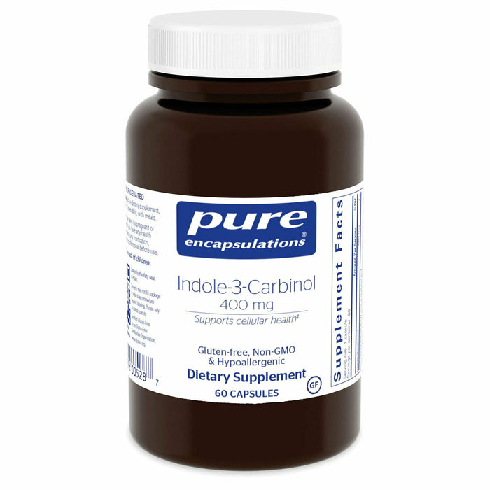 Pure Encapsulations Indole-3-Carbinol 400 mg, 60 capsules, front of bottle