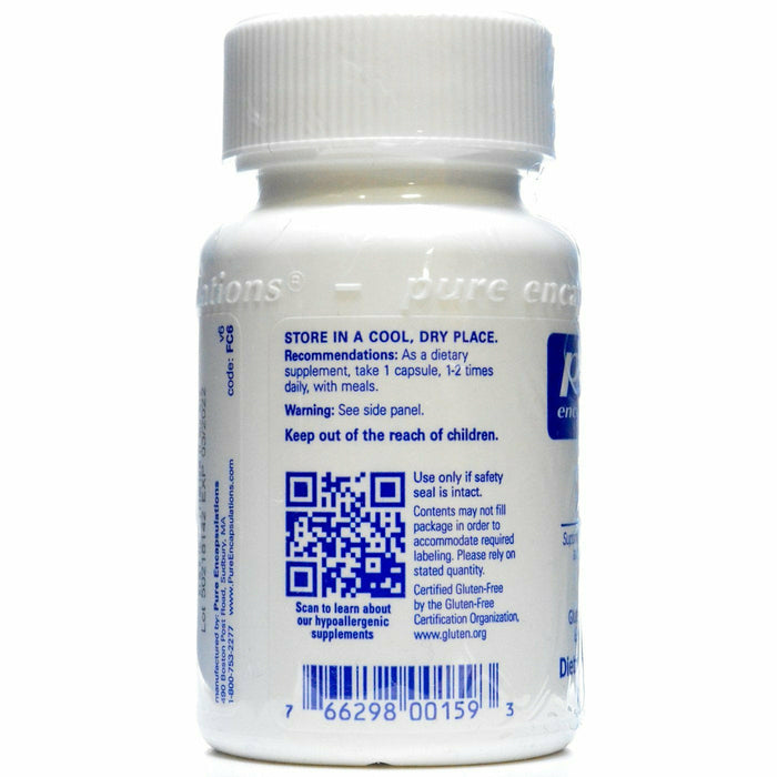 Pure Encapsulations Iron-C 60 capsules label information panel 2