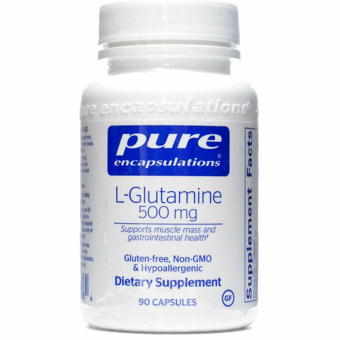 Pure Encapsulations L-Glutamine 500 mg, 90 capsules, front of bottle