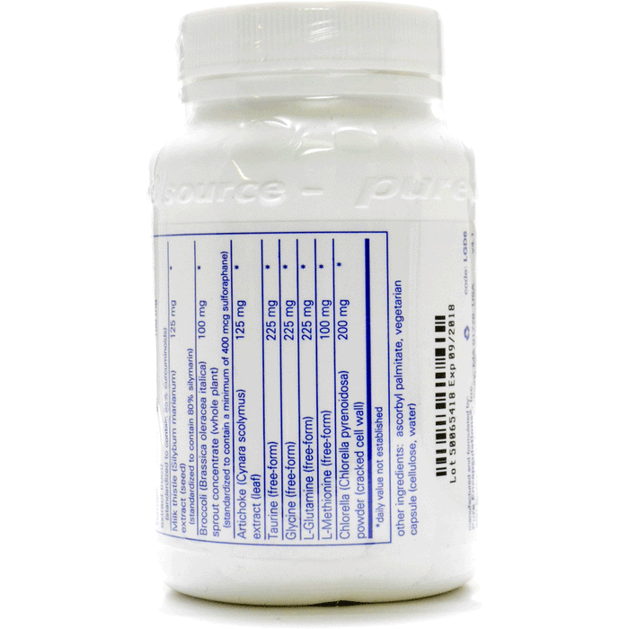 Pure Encapsulations Liver-G.I. Detox 60 capsules supplement facts label 2