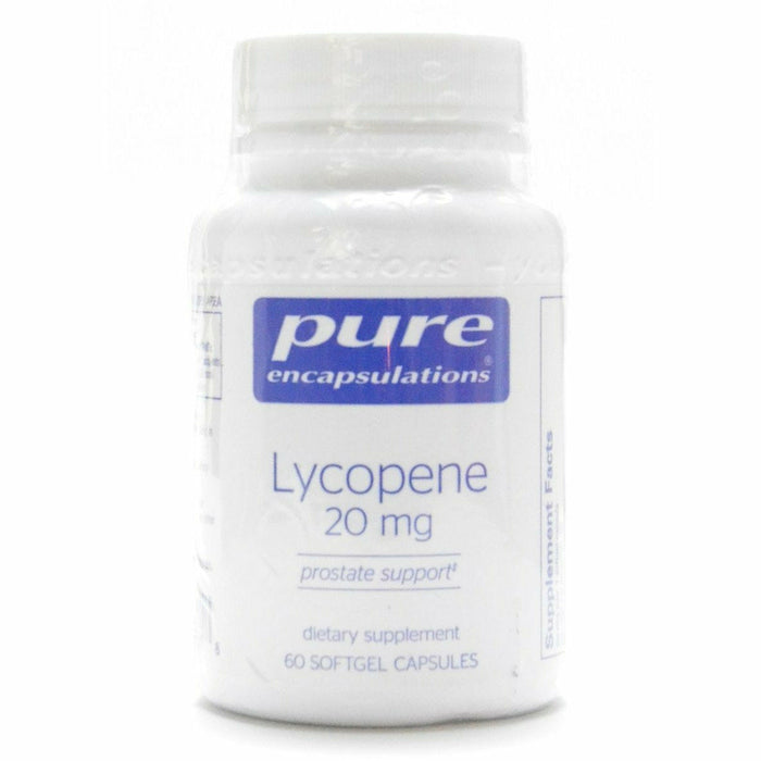 Pure Encapsulations Lycopene 20 mg, 60 softgels, front of bottle
