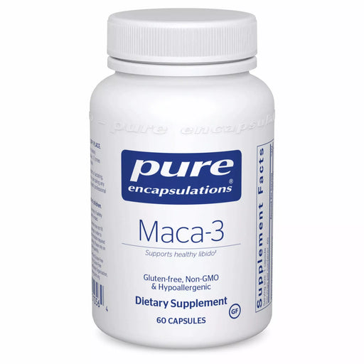Pure Encapsulations Maca-3, 60 capsules, front of bottle