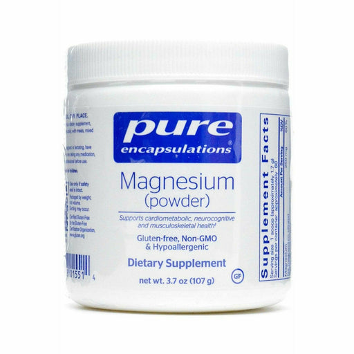 Pure Encapsulations Magnesium Powder, 107 g, front of jar