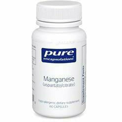 Pure Encapsulations Manganese (aspartate/citrate) 80 mg, 60 capsules, front of bottle