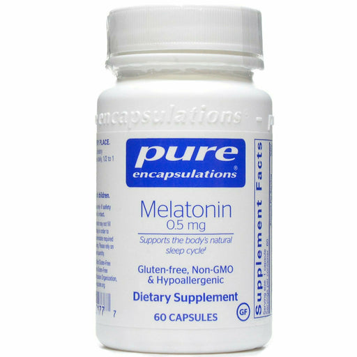 Pure Encapsulations Melatonin 0.5 mg, 60 capsules, front of bottle