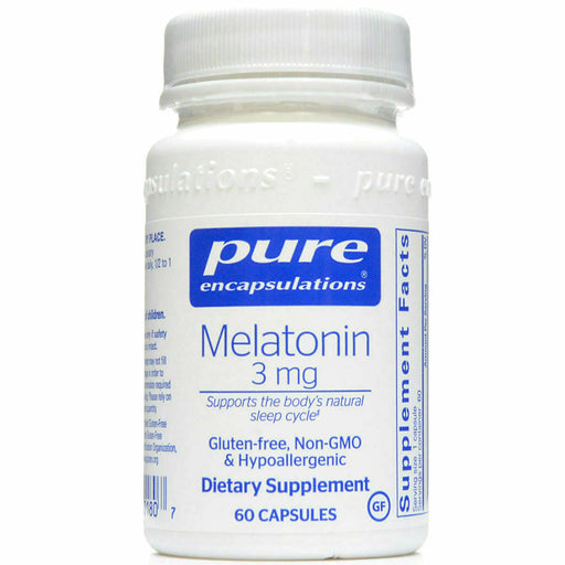 Pure Encapsulations Melatonin 3 mg, 60 capsules, front of bottle