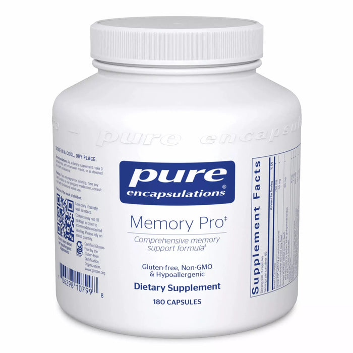 Pure Encapsulations Memory Pro, 180 capsules, front of bottle