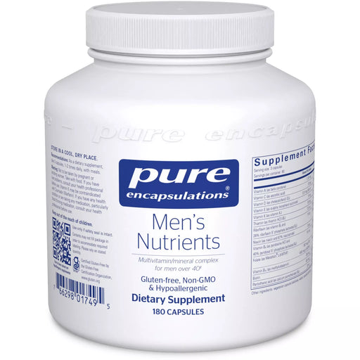 Pure Encapsulations Men's Nutrients, 180 capsules, front of bottle