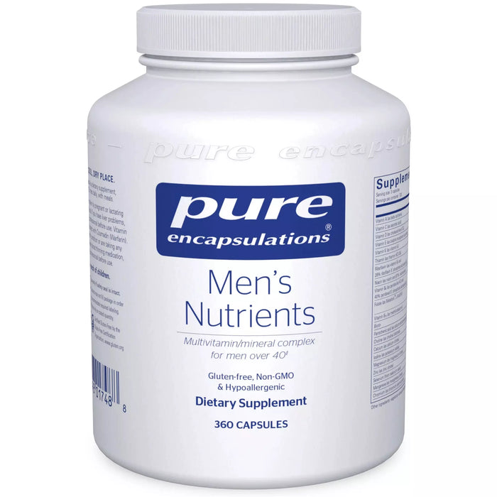 Pure Encapsulations Men's Nutrients, 360 capsules, front of bottle