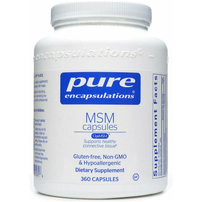 Pure Encapsulations MSM Capsules 1700 mg, 360 capsules, front of bottle