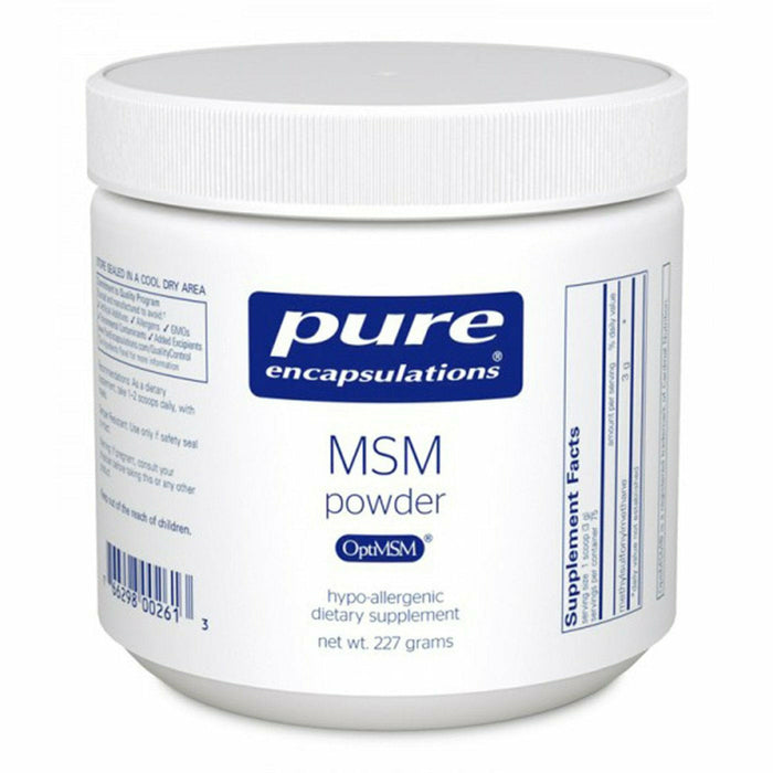 Pure Encapsulations MSM Powder, 227 g, front of jar