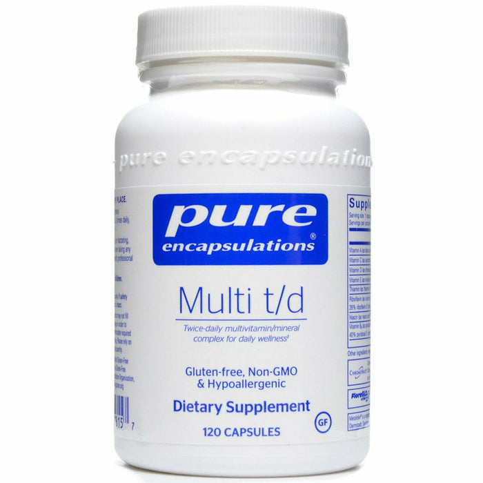 Pure Encapsulations Multi T/D, 120 capsules, front of bottle