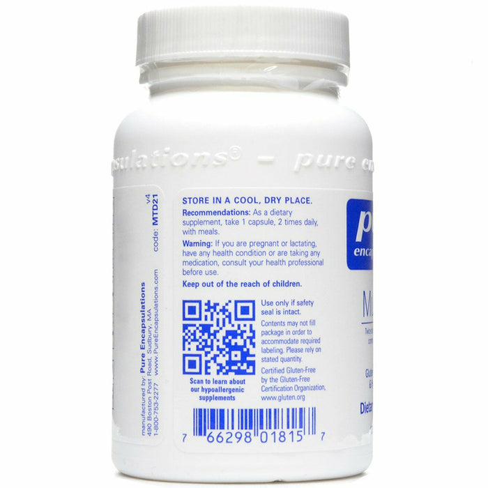 Pure Encapsulations Multi T/D 120 capsules label information panel