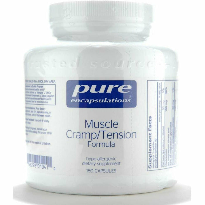 Pure Encapsulations Muscle Cramp/Tension Formula, 180 capsules, front of bottle