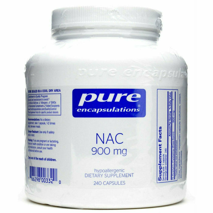 Pure Encapsulations NAC 900 mg, 240 capsules, front of bottle