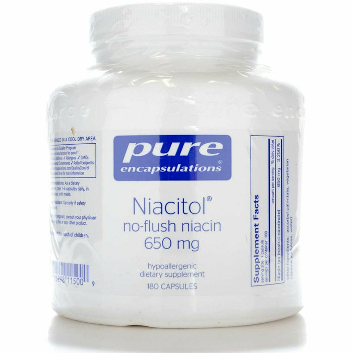 Pure Encapsulations Niacitol 650, 180 capsules, front of bottle