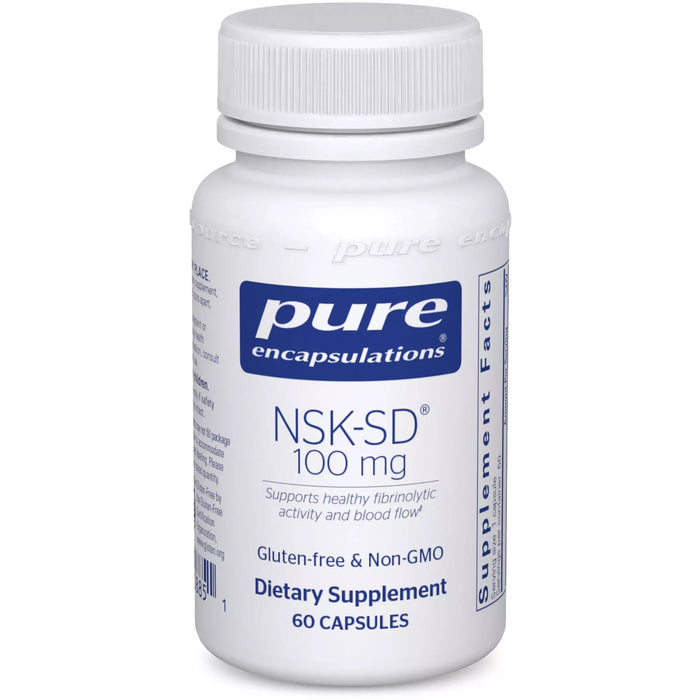 Pure Encapsulations NSK-SD (Nattokinase) 100 mg, 60 capsules, front of bottle