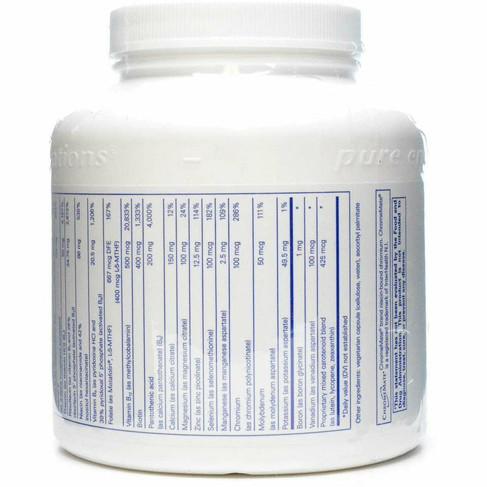 Pure Encapsulations Nutrient 950 w/out Copper, Iron & Iodine 180 capsules label information panel