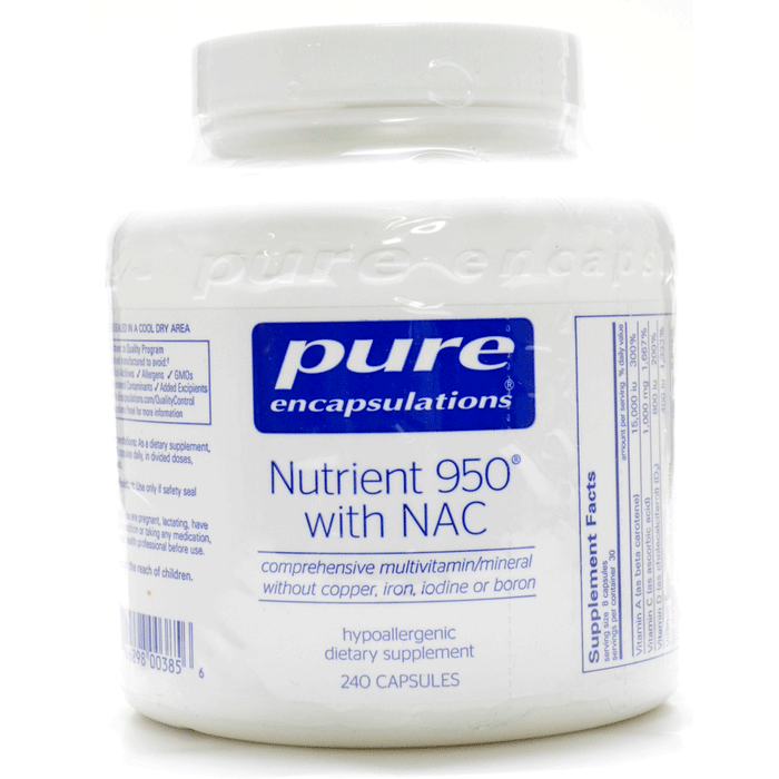 Pure Encapsulations Nutrient 950 with NAC, 240 capsules, front of bottle