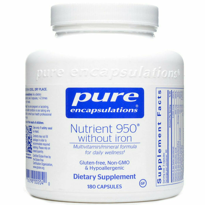 Pure Encapsulations Nutrient 950 without Iron, 180 capsules, front of bottle