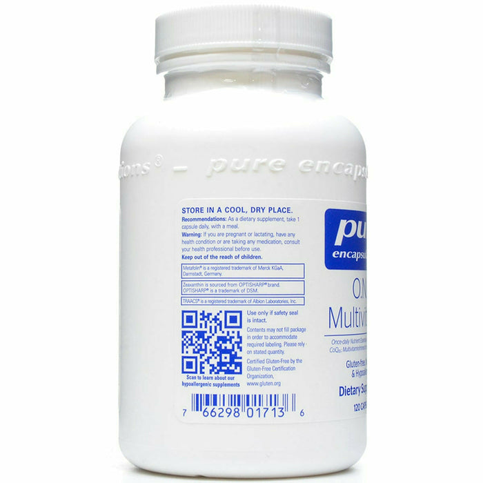 Pure Encapsulations O.N.E. Multivitamin 120 capsules suggested use label