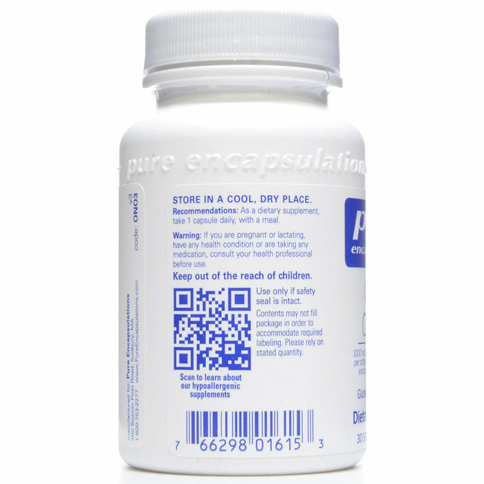 Pure Encapsulations ONE Omega 30 softgels suggested use label