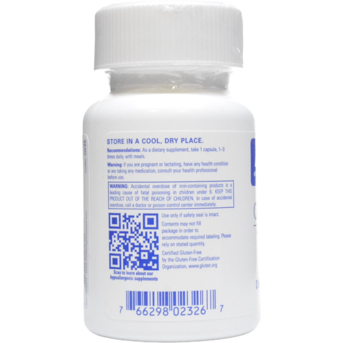 Pure Encapsulations OptiFerin-C 60 capsules suggested use label
