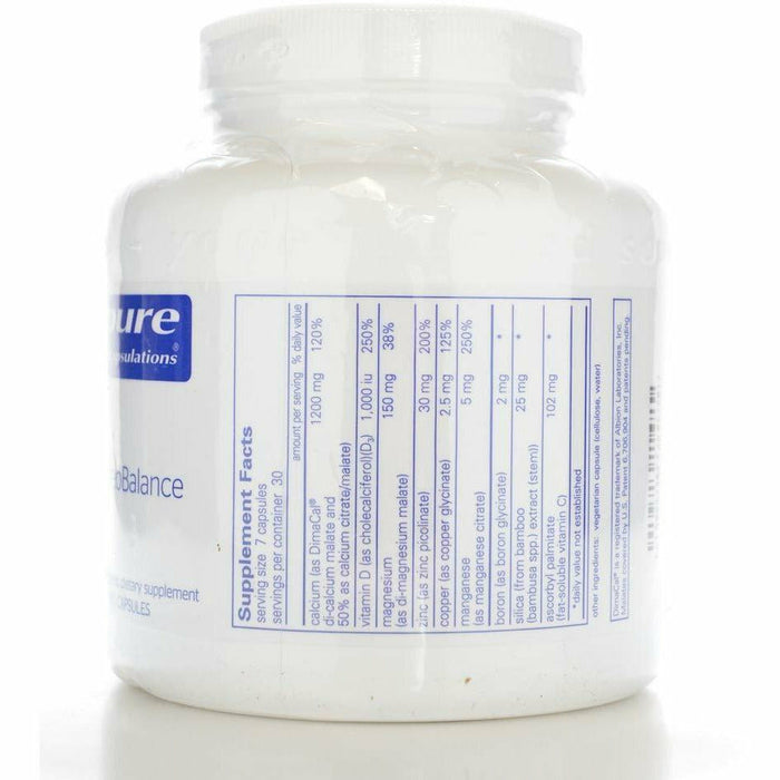 Pure Encapsulations OsteoBalance 210 capsules supplement facts label