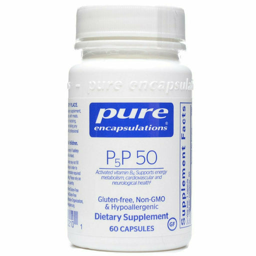 Pure Encapsulations P5P 50 (activated B-6) 50 mg, 60 capsules, front of bottle