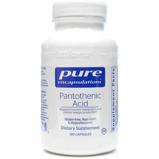Pure Encapsulations Pantothenic Acid 500 mg, 120 capsules, front of bottle