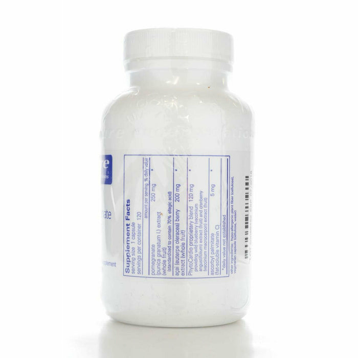 Pure Encapsulations Pomegranate Plus 120 capsules supplement facts label