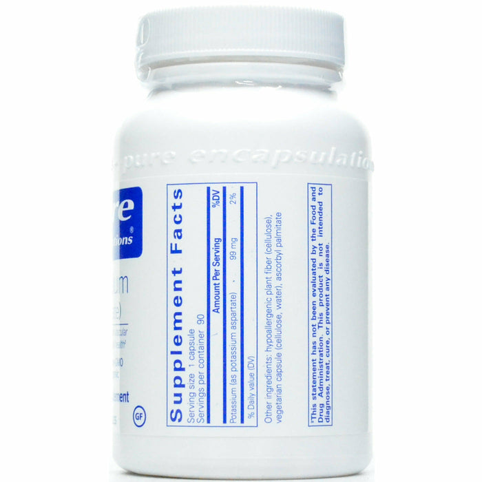Pure Encapsulations, Potassium (aspartate) 90 vcaps Supplement Facts
