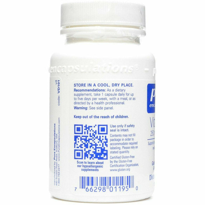 Pure Encapsulations Potassium (citrate) 200 mg 180 capsules label information panel