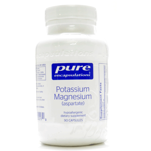 Pure Encapsulations Potassium Magnesium (aspartate), 90 capsules, front of bottle