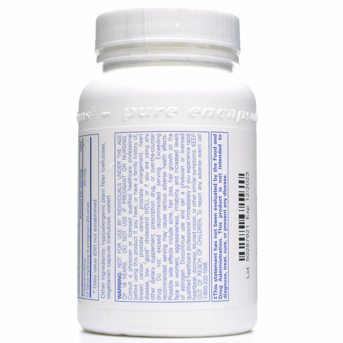 Pure Encapsulations Pregnenolone 30 mg 60 capsules suggested use label