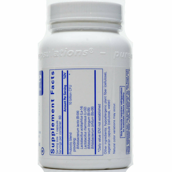 Pure Encapsulations Probiotic-5 60 capsules supplement facts label