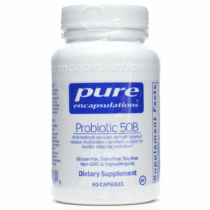 Pure Encapsulations Probiotic 50B, 60 capsules, front of bottle