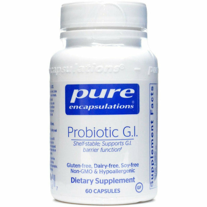 Pure Encapsulations Probiotic G.I., 60 capsules, front of bottle