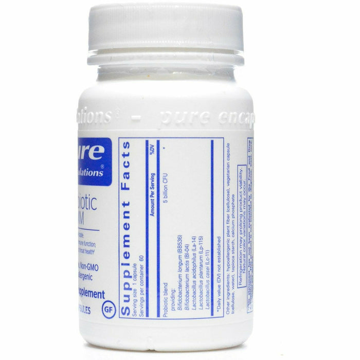 Pure Encapsulations Probiotic IMM 60 capsules supplement facts label