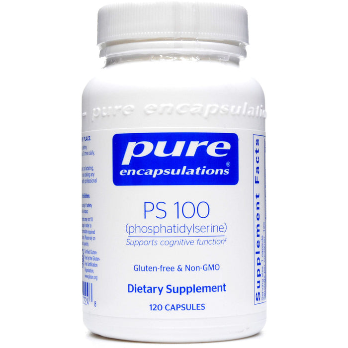 Pure Encapsulations PS 100 (phosphatidylserine) 100 mg, 120 capsules, front of bottle