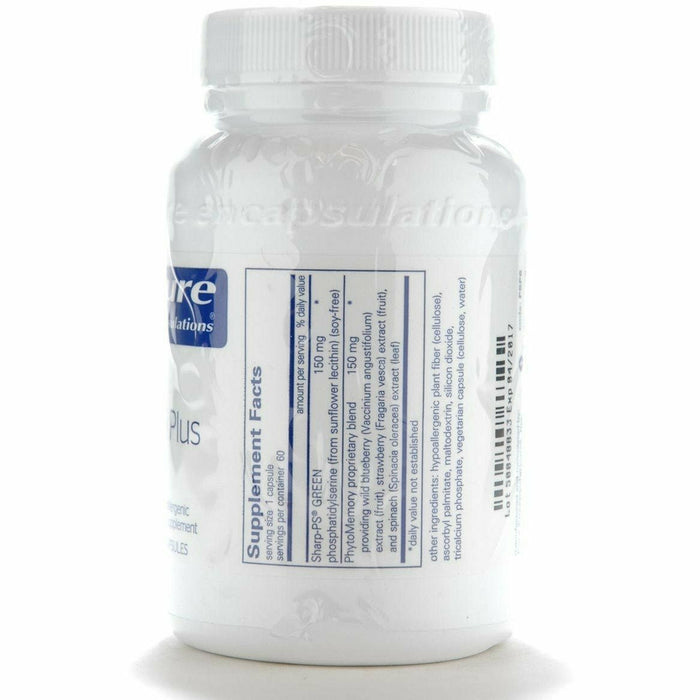 Pure Encapsulations PS Plus 60 capsules supplement facts label