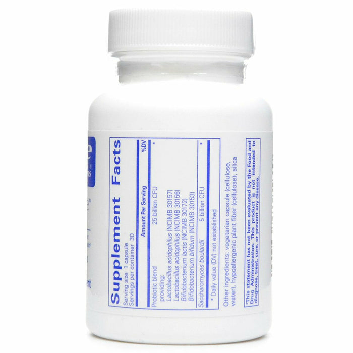Pure Encapsulations PureBiOme Intensive 30 capsules supplement facts label