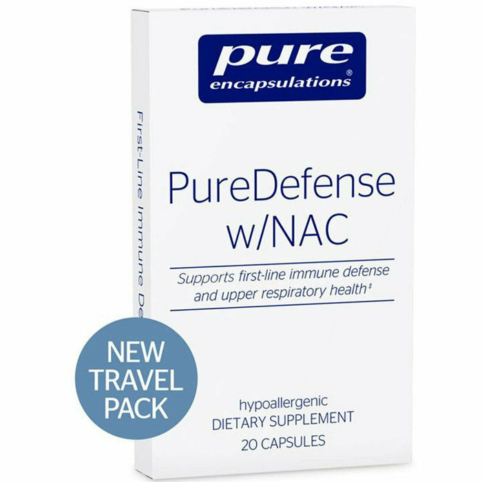 Pure Encapsulations PureDefense w/NAC (travel pack), 20 capsules, front of box
