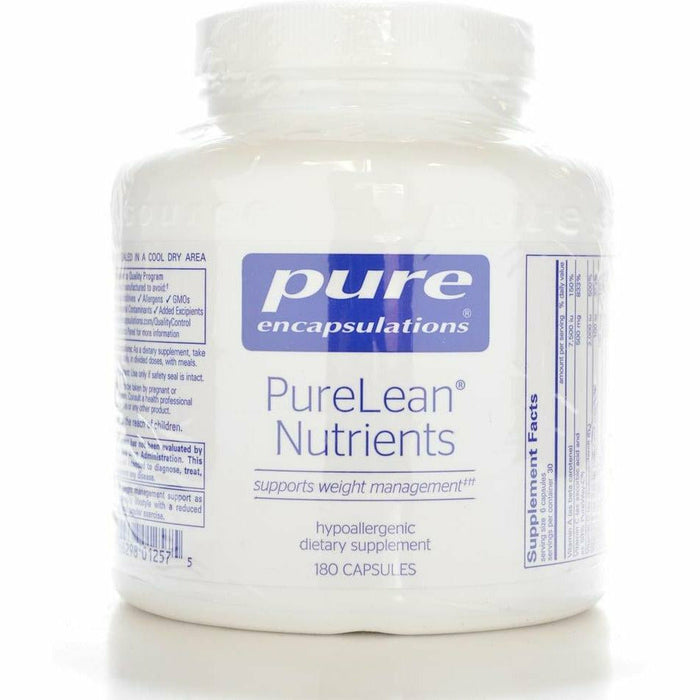 Pure Encapsulations PureLean Nutrients, 180 capsules, front of bottle