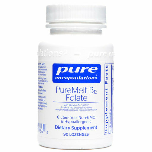 Pure Encapsulations PureMelt B12 Folate, 90 lozenges, front of bottle