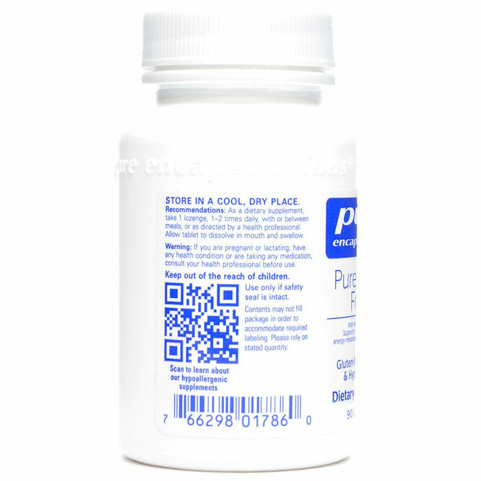 Pure Encapsulations PureMelt B12 Folate 90 lozenges label information panel