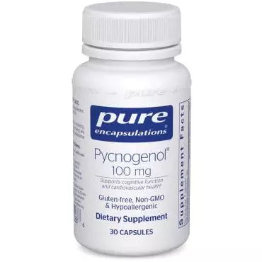 Pure Encapsulations Pycnogenol 100 mg, 30 capsules, front of bottle